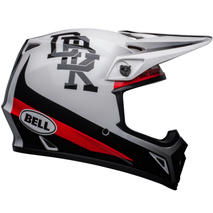 Bell MX 2023 MX-9 Mips Adult Motocross Helmet (Twitch DBK White / Black | Size: Large) Right