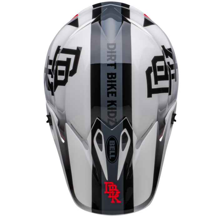 Bell MX 2023 MX-9 Mips Adult Motocross Helmet (Twitch DBK White / Black | Size: Large) Top