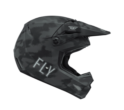 Motocross Youth Helmet 2022 Kinetic S.E.Tactic by Fly Racing (Grey Camo)
