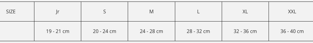 Leatt MX Elbow Guard 5.0 3DF (White/Black | Youth) Size Chart