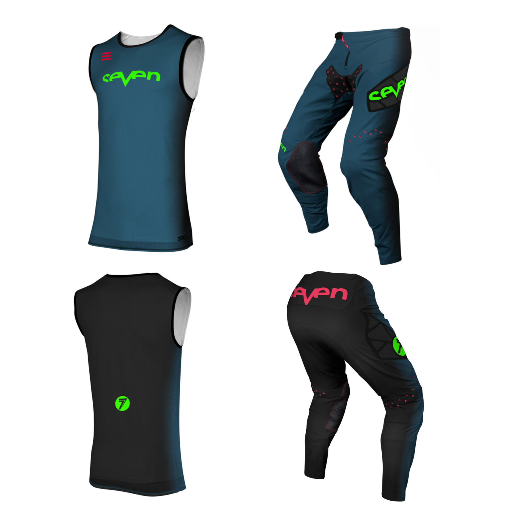 Seven MX 24.1 Zero Dissolve Motocross Kit (Ink Blue, UK Sizes: Jersey:S / Pants:30)