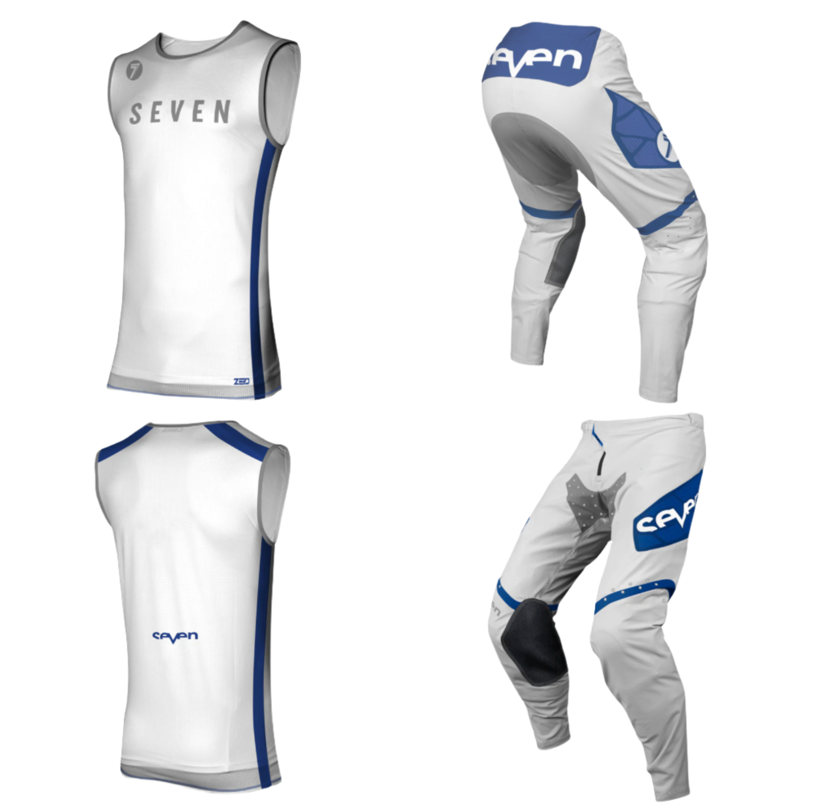 Seven MX 24.1 Zero Institution Motocross Kit (UK Sizes - Over-Jersey: Small / Pants: 30)