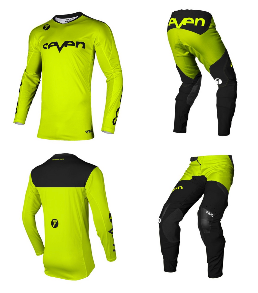 Seven MX 23.1 Rival Staple Motocross Kit (Flo Yellow, Jersey: M | Pants: 32)