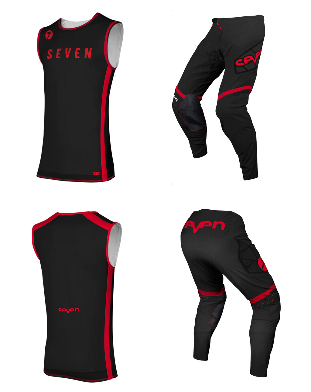 Seven MX 24.1 Zero Institution Motocross Kit (Black, Over-Jersey: M / Pants: 28) 