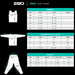size chart for SevenMx youth compression jerseys