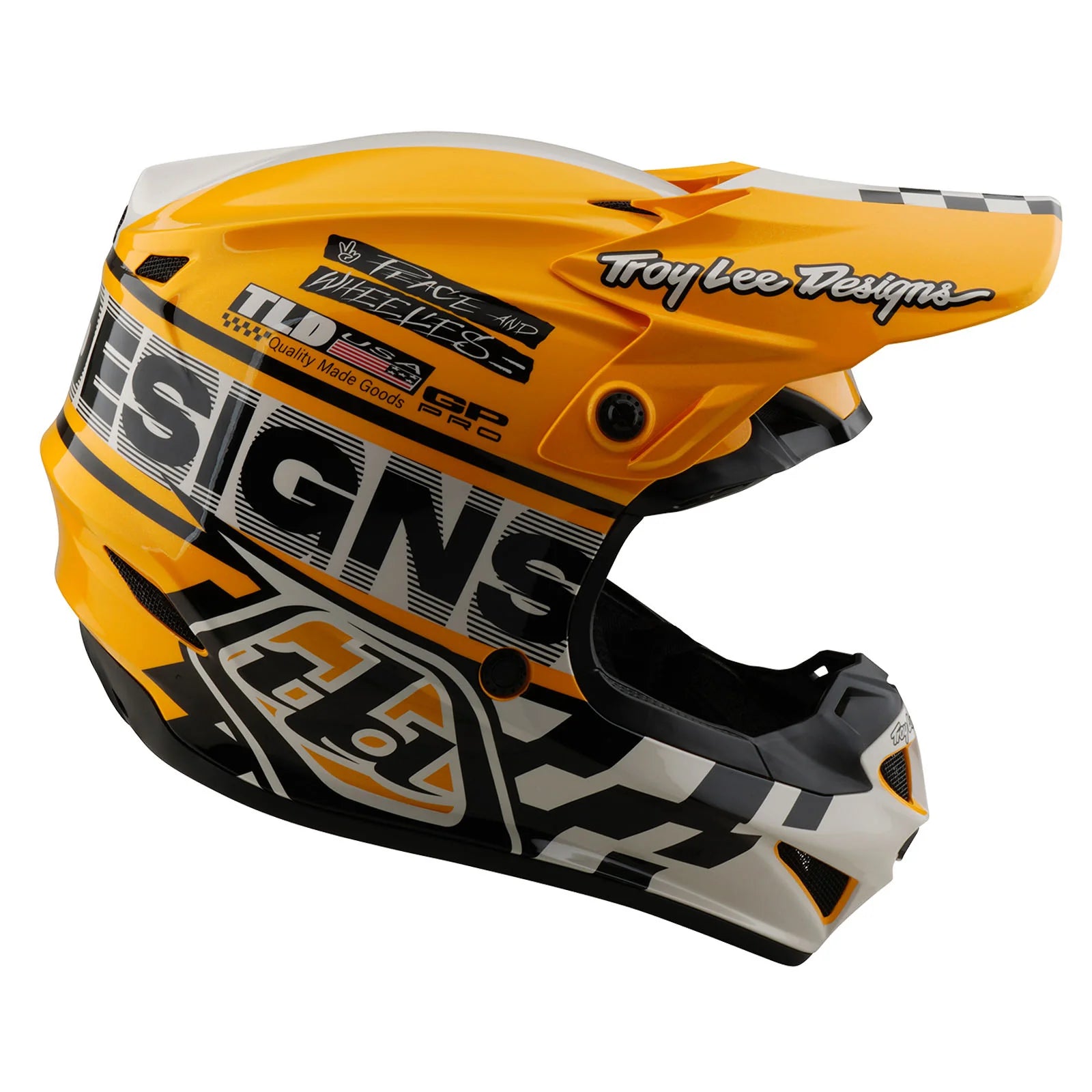 Troy Lee Designs GP PRO Fifty-50 Helmet, White / Gold
