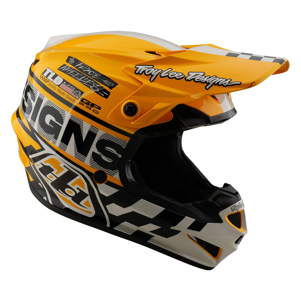 Troy Lee Designs GP PRO Youth Fifty-50 Helmet, White / Gold