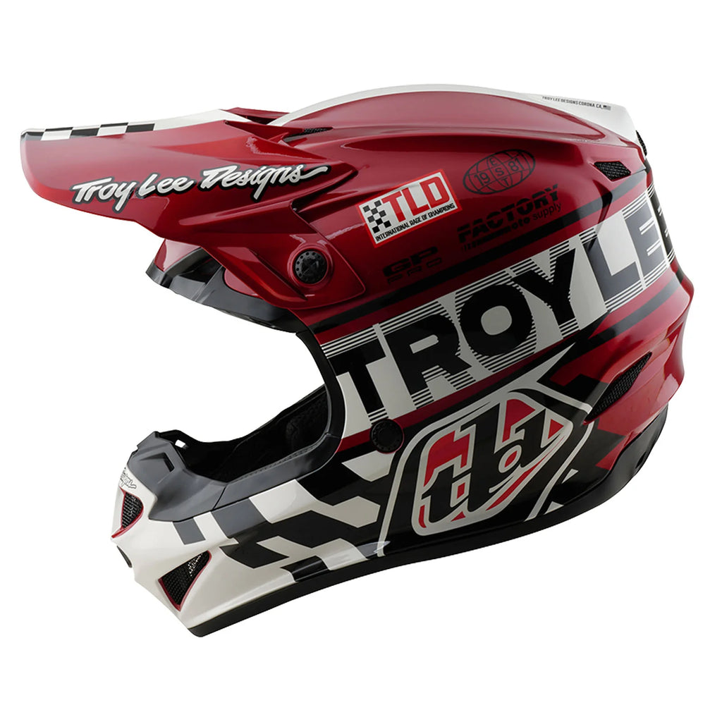 Troy Lee Designs GP PRO Fifty-50 Helmet, White / Red