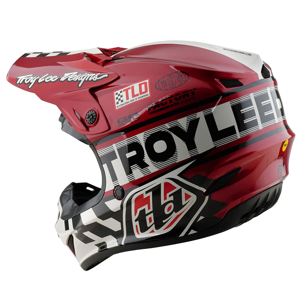 Troy Lee Designs GP PRO Youth Fifty-50 Helmet, White / Red
