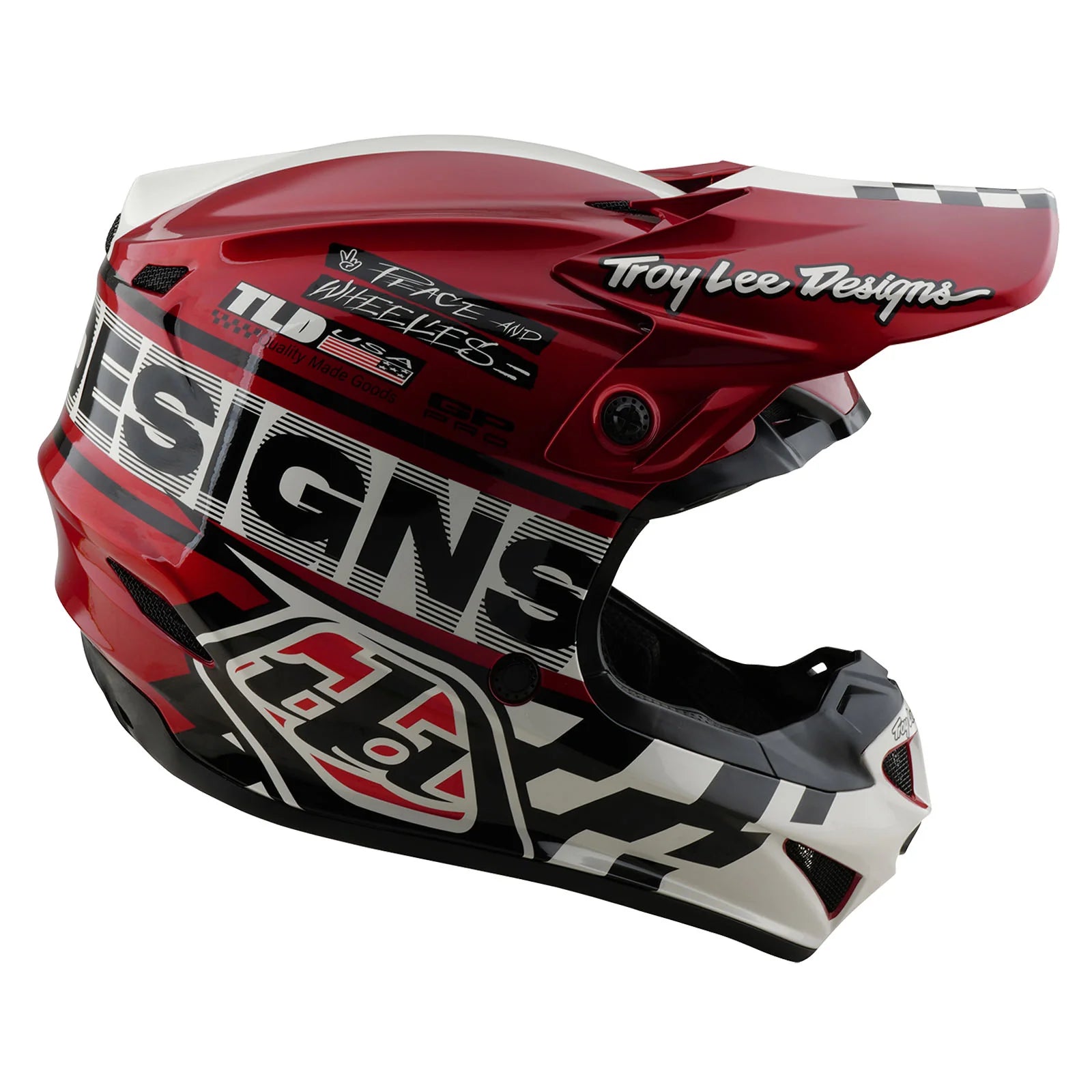 Troy Lee Designs GP PRO Youth Fifty-50 Helmet, White / Red