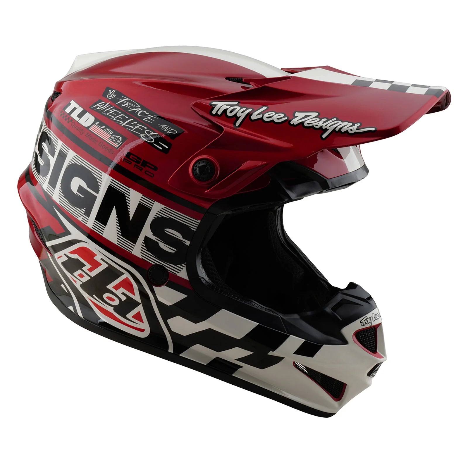 Troy Lee Designs GP PRO Youth Fifty-50 Helmet, White / Red