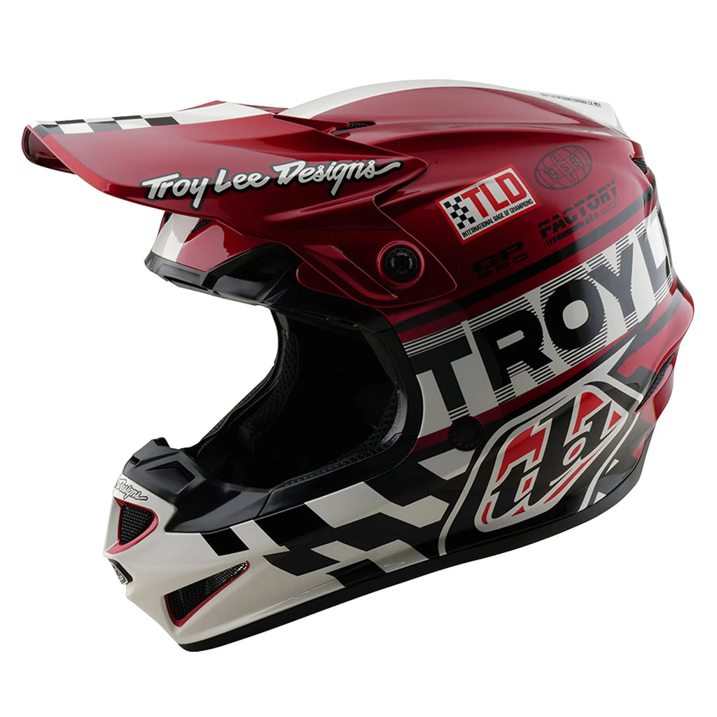 Troy Lee Designs GP PRO Fifty-50 Helmet, White / Red