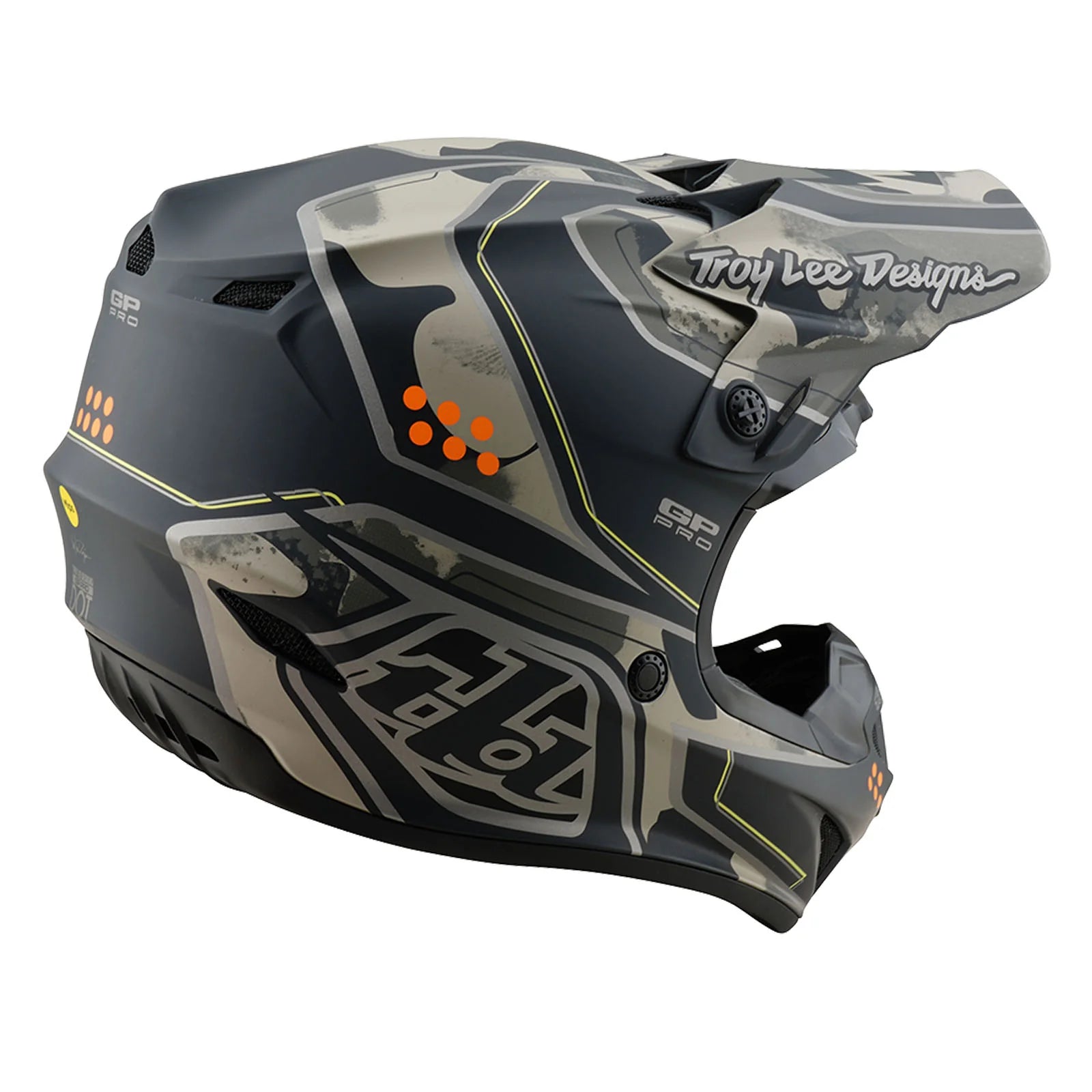 Troy Lee Designs GP PRO Trooper Helmet, Black /  Caper
