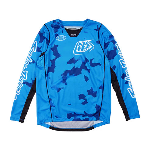 Troy Lee Designs GP PRO Youth Blotted Jersey, Bright Blue