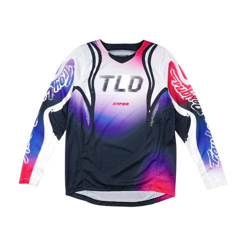 Troy Lee Designs GP PRO Youth Drip Jersey, Black /  Purple