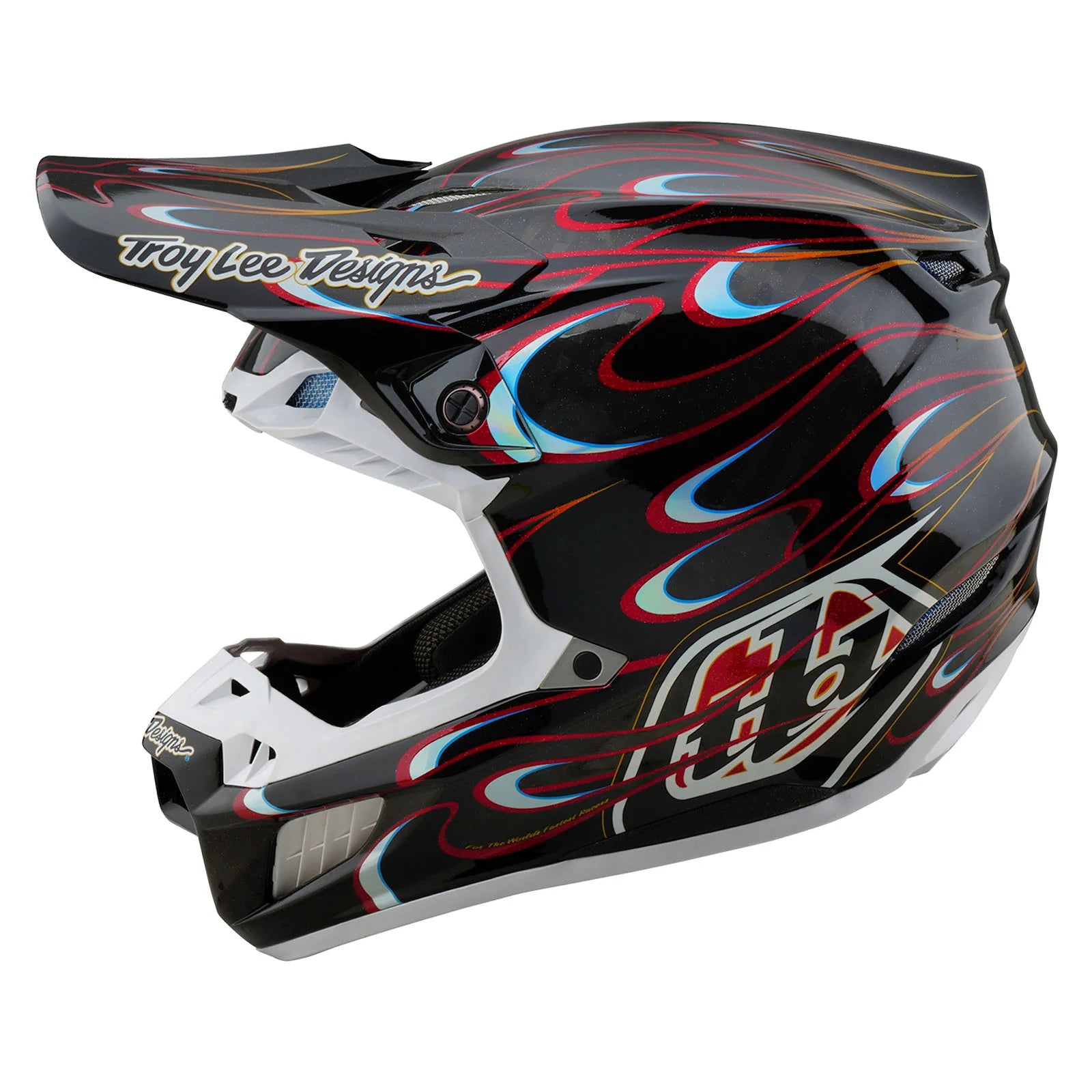 Troy Lee Designs SE5 Carbon Torched Helmet, Black  / Red