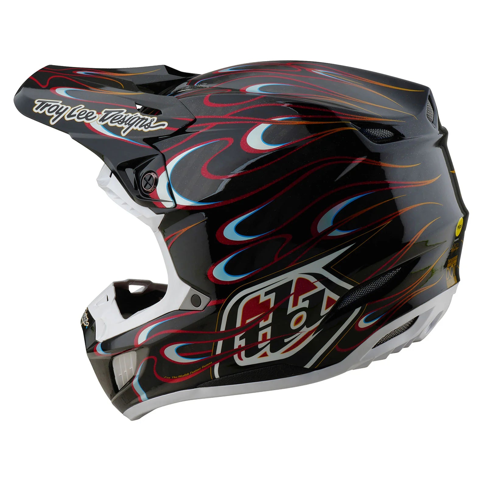Troy Lee Designs SE5 Carbon Torched Helmet, Black  / Red