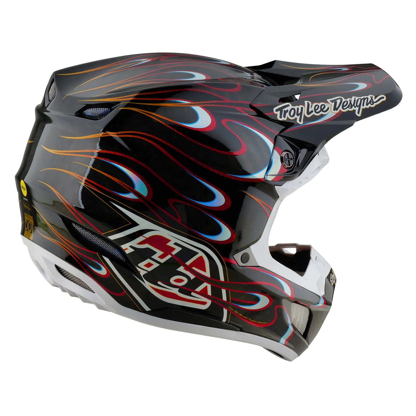Troy Lee Designs SE5 Carbon Torched Helmet, Black  / Red