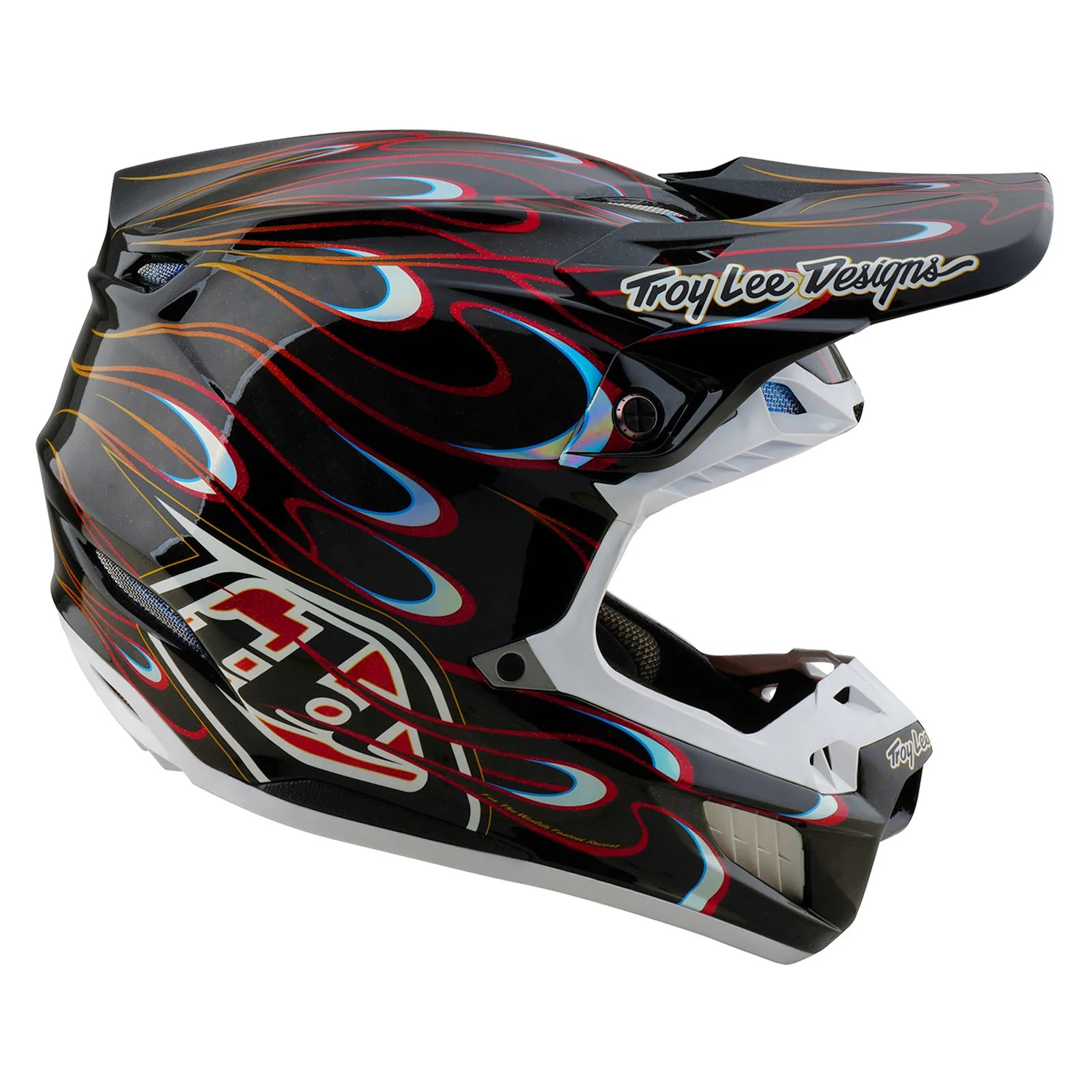 Troy Lee Designs SE5 Carbon Torched Helmet, Black  / Red