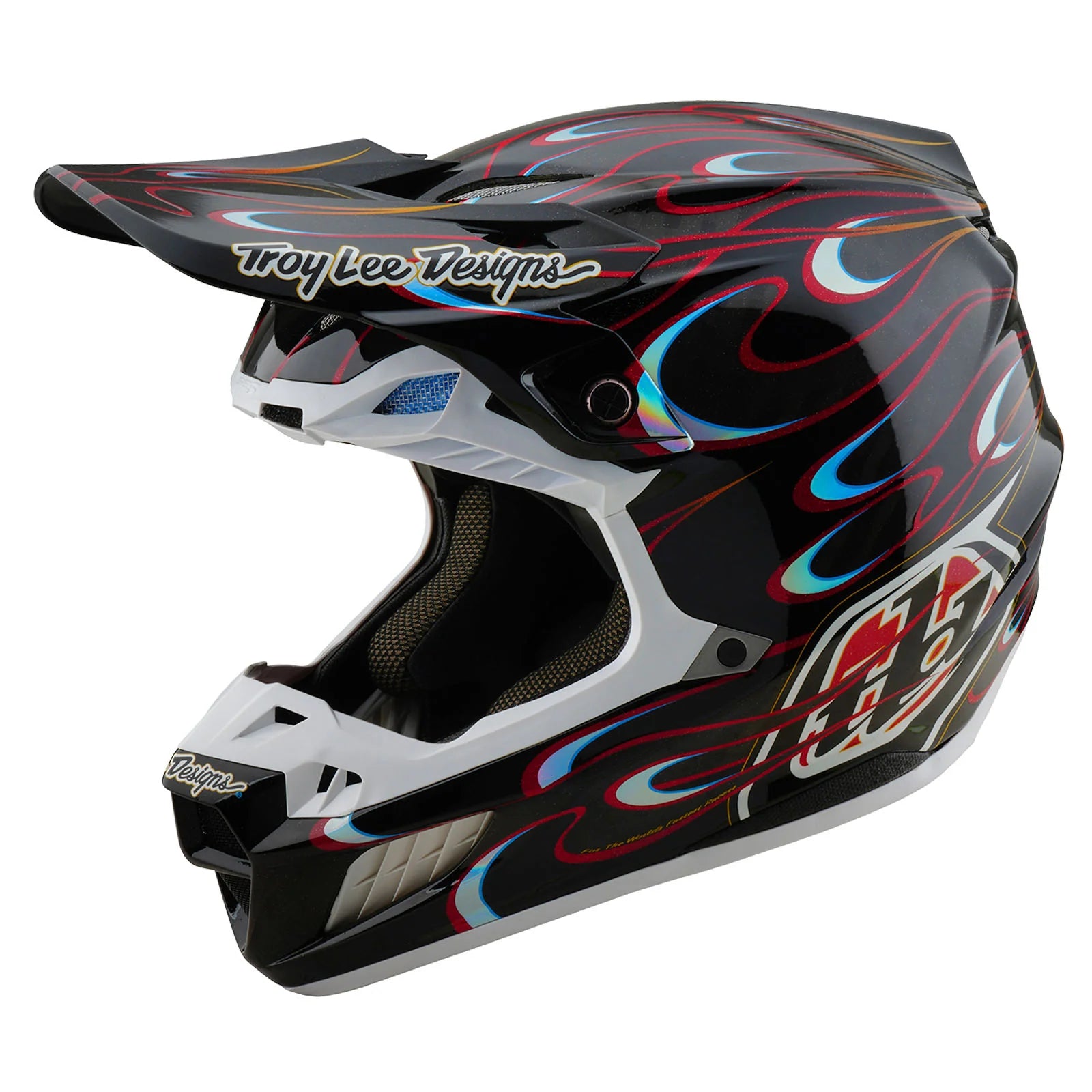 Troy Lee Designs SE5 Carbon Torched Helmet, Black  / Red