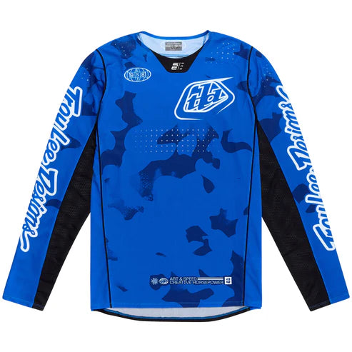 Troy Lee Designs SE PRO Blotted Jersey, Bright Blue