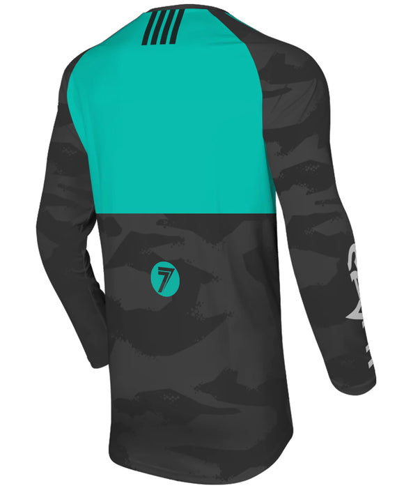 Seven MX Vox Pursuit Motocross Jersey - Charcoal/Green (Size: Large)