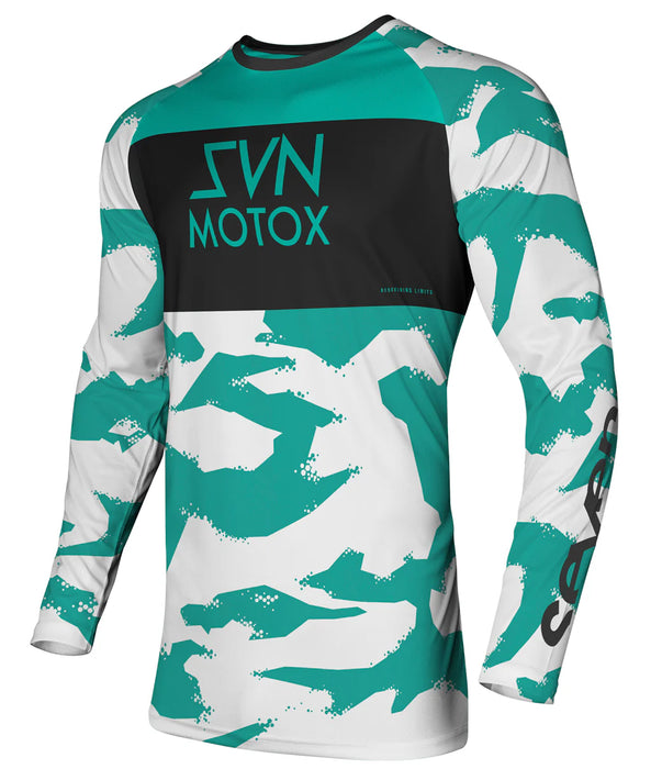 Seven MX Vox Pursuit Motocross Jersey - White/Mint (Size: XXL)