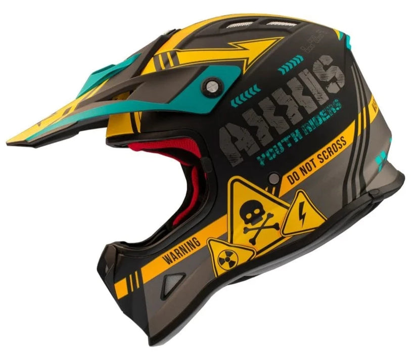 Axxis Wolverine B3 MX Kids Y-L Helmet (Matt Yellow)