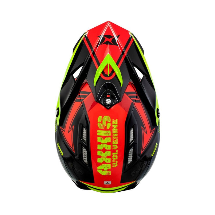 Axxis Wolverine B5 Gloss Red MX Kids Y-S Helmet (Size: 47 - 48 cm)