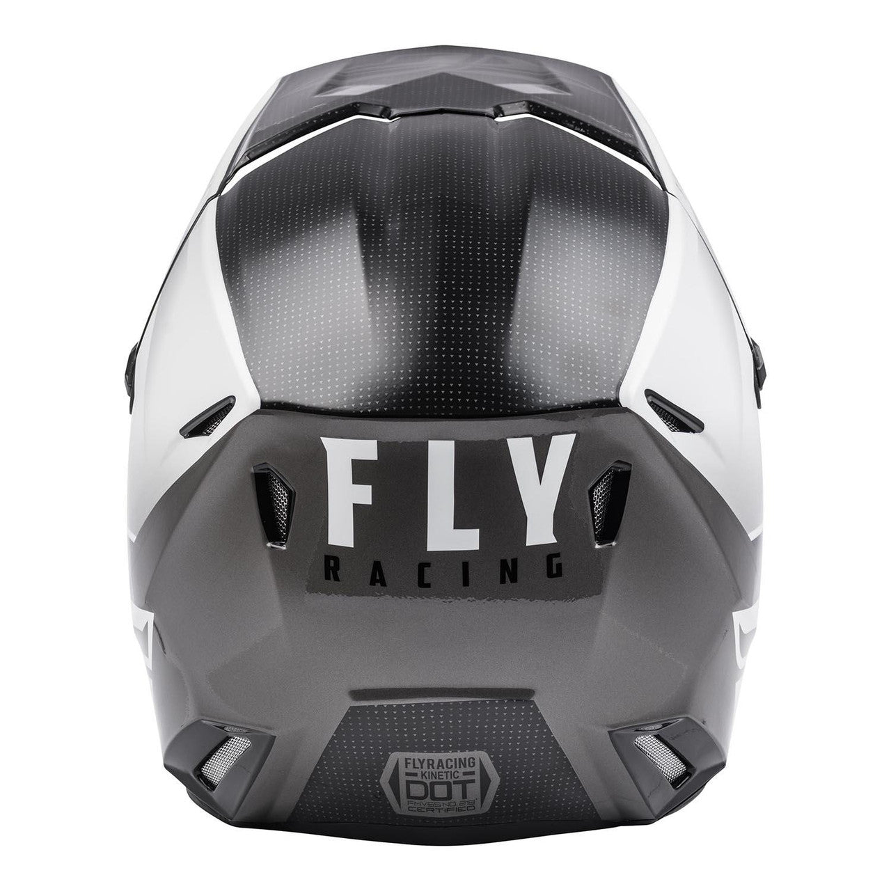 Fly Racing Kinetic Straight Edge Youth MX Helmet (Black/White)