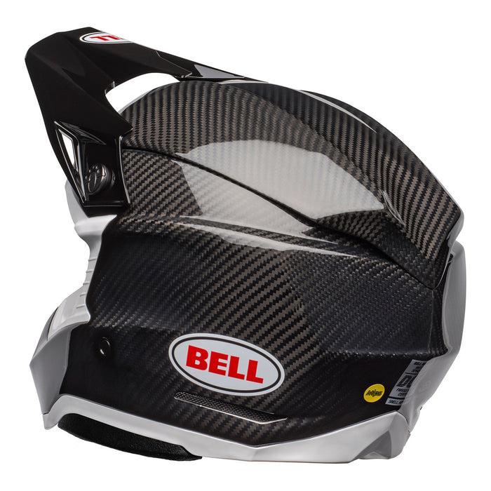 Bell MX 2023 Moto-10 Spherical Mips Adult Helmet (Gloss Black Carbon/White | UK Size: XS)