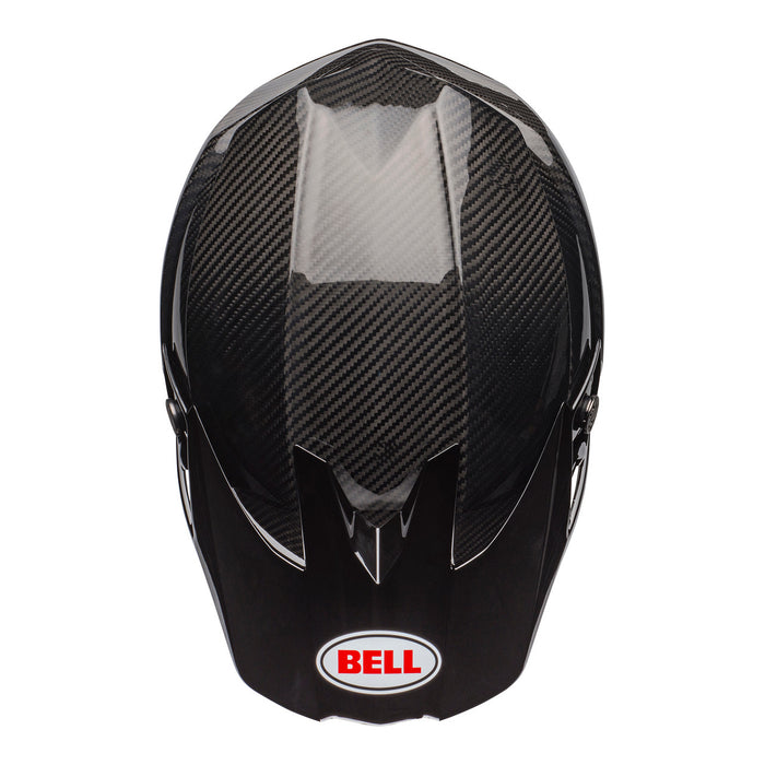 Bell MX 2023 Moto-10 Spherical Mips Adult Helmet (Gloss Black Carbon/White | UK Size: XS)