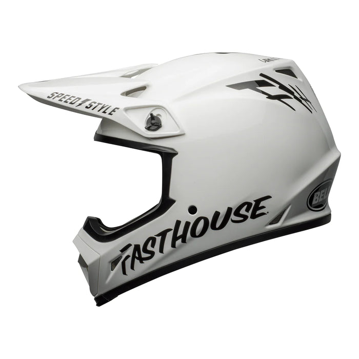 2022 Bell MX-9 Mips Adult Motocross Helmet (Fasthouse White/Black, UK Size:M)