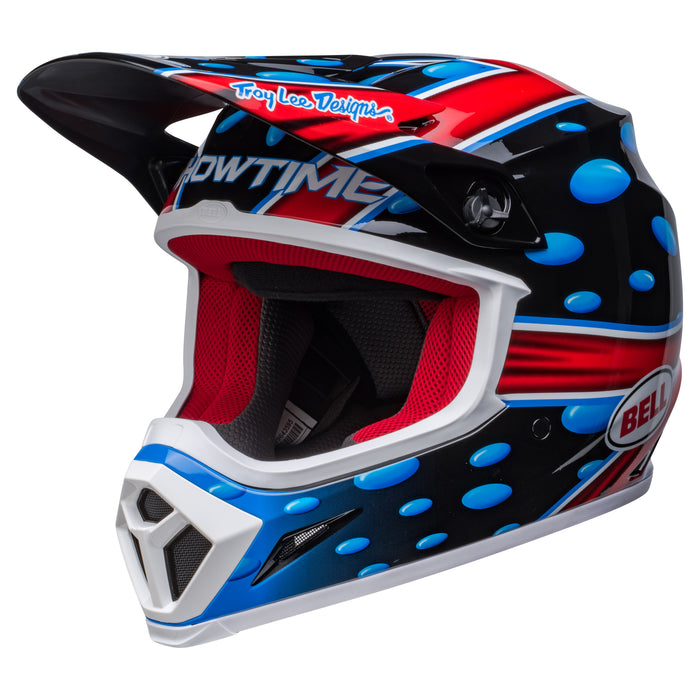 2023 Bell MX-9 Mips Adult Motocross Helmet (Black/Red/Bubble, UK Size:M)