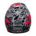 back of Bell MX-9 Motocross Helmet (Tagger Designs Splatter Red/Grey)
