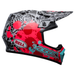 right side of Bell MX-9 Motocross Helmet (Tagger Designs Splatter Red/Grey)