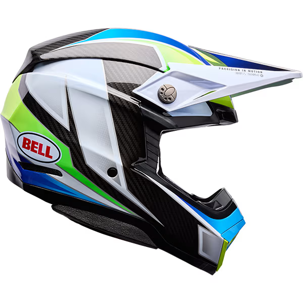 Bell Moto 10 Spherical Motocross Helmet (Grid White / Blue | Size: L)