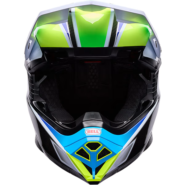 Bell Moto 10 Spherical Motocross Helmet (Grid White / Blue | Size: L)