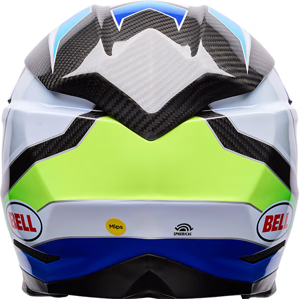 Bell Moto 10 Spherical Motocross Helmet (Grid White / Blue | Size: L)