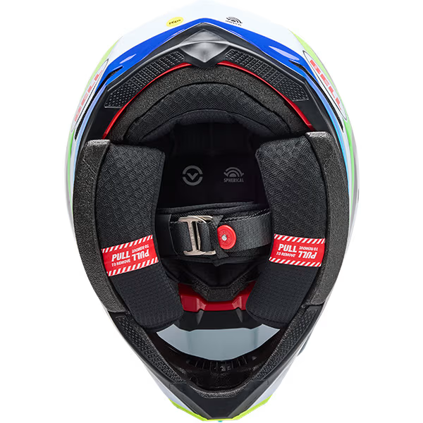 Bell Moto 10 Spherical Motocross Helmet (Grid White / Blue | Size: L)