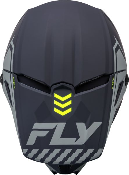 Fly Racing Kinetic Youth Menace Motocross Helmet (Matt Grey/Flou, UK Size: YS 48-49cm)