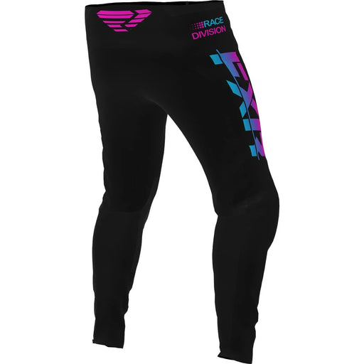 FXR Youth Clutch Pro MX Pants (Colour: Black/Sky/Pink)