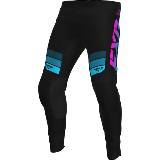 FXR Youth Clutch Pro MX Pants (Colour: Black/Sky/Pink)