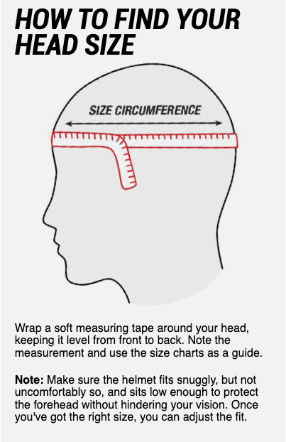 how to find your head size for MX helmets