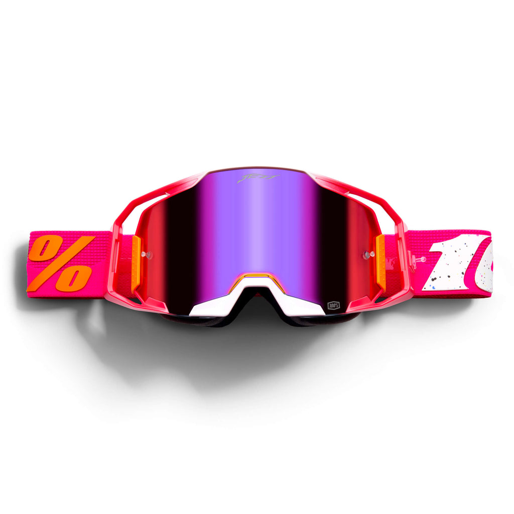 Jett Lawrence MX Goggles by 100% (Red)