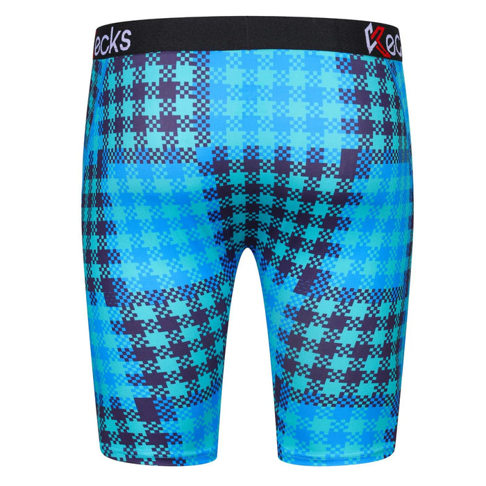 Cyan Plaid Boys Underwear Back