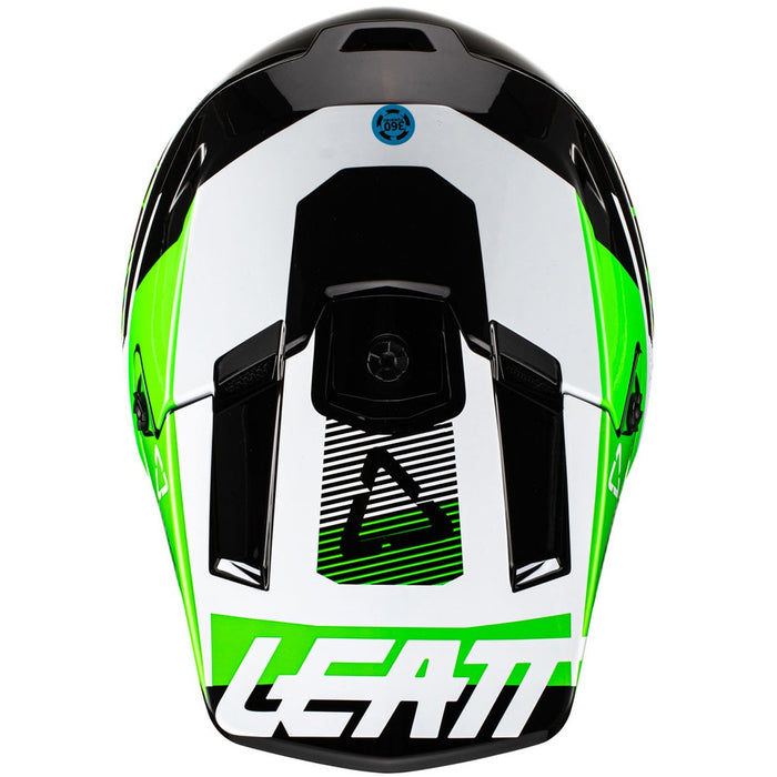 Leatt 3.5 Motocross Helmet (Black/White/Green, UK Size: YM 51-52cm)