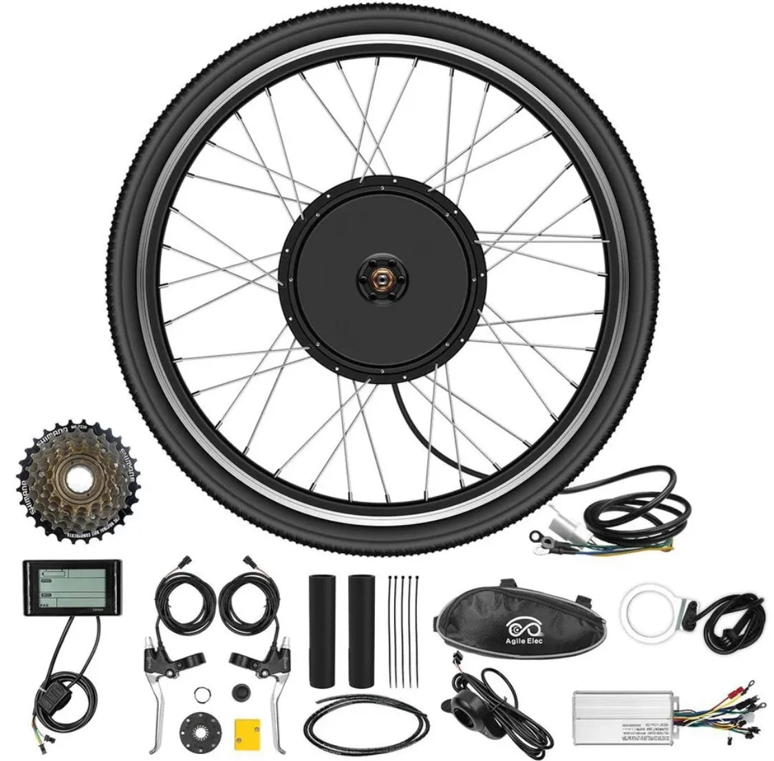 1000W 26" Electric Bike Conversion Kit: Rear Wheel & LCD Display - E-Bike Motor