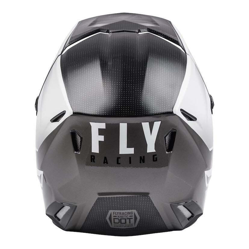 Fly Racing Kinetic Straight Edge MX Helmet (Black/White, UK Sizes: YS, YM)