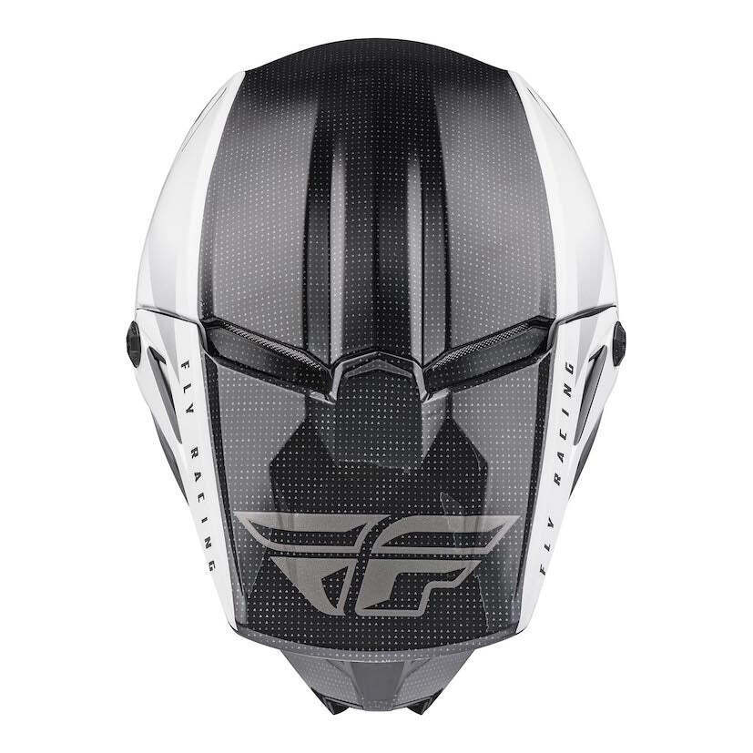 Fly Racing Kinetic Straight Edge MX Helmet (Black/White, UK Sizes: YS, YM)
